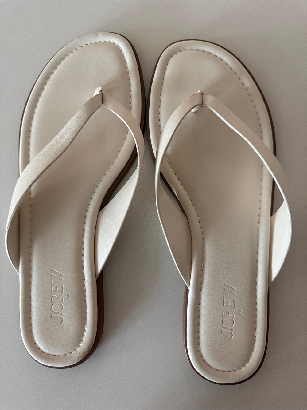 J. Crew white sandals US8.5